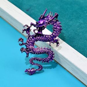 NEW! VINTAGE PURPLE DRAGON BROOCH / PIN